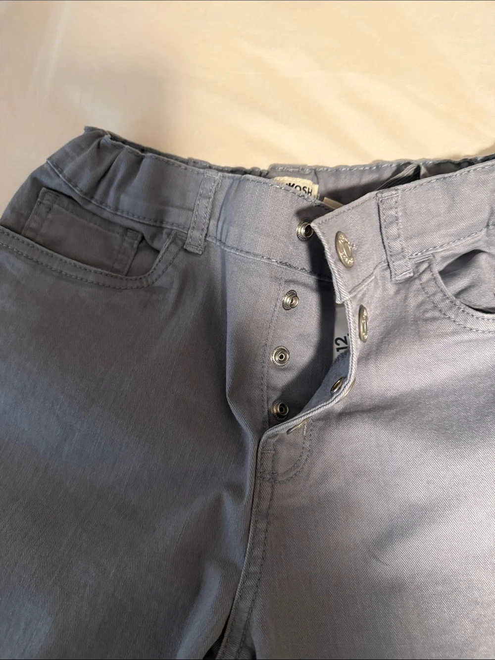 OshKosh B'gosh Boys' Gray Button-Fly Chino Pants
